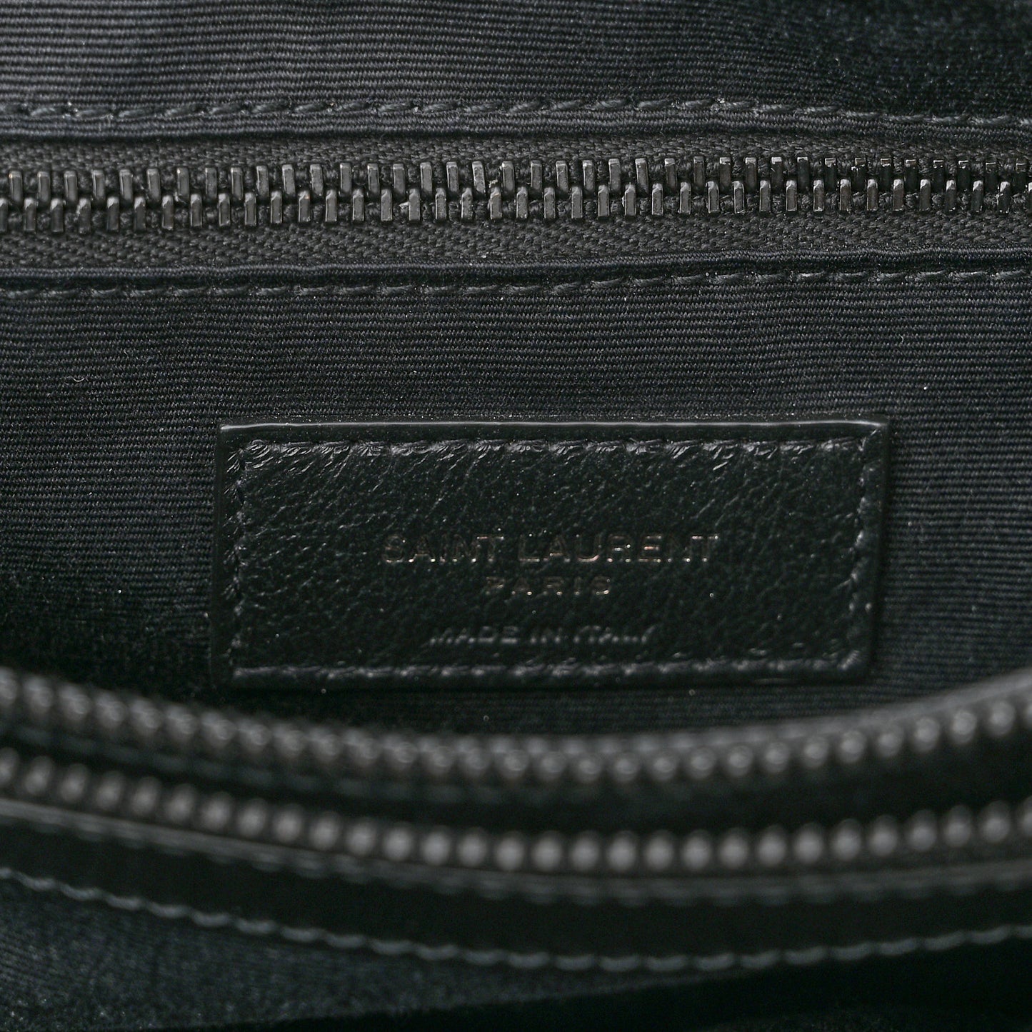 Calfskin Y Quilted Monogram Monochrome Medium Loulou Chain Satchel Black