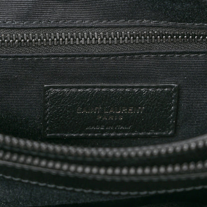 Saint Laurent Calfskin Y Quilted Monogram Monochrome Medium Loulou Chain Satchel Black 5 of 10
