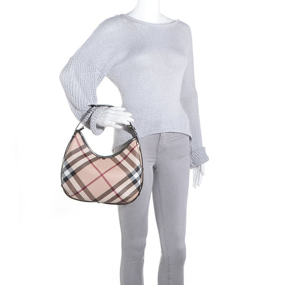 Burberry Patent Supernova Check Small Barton Hobo Metallic 2 of 8