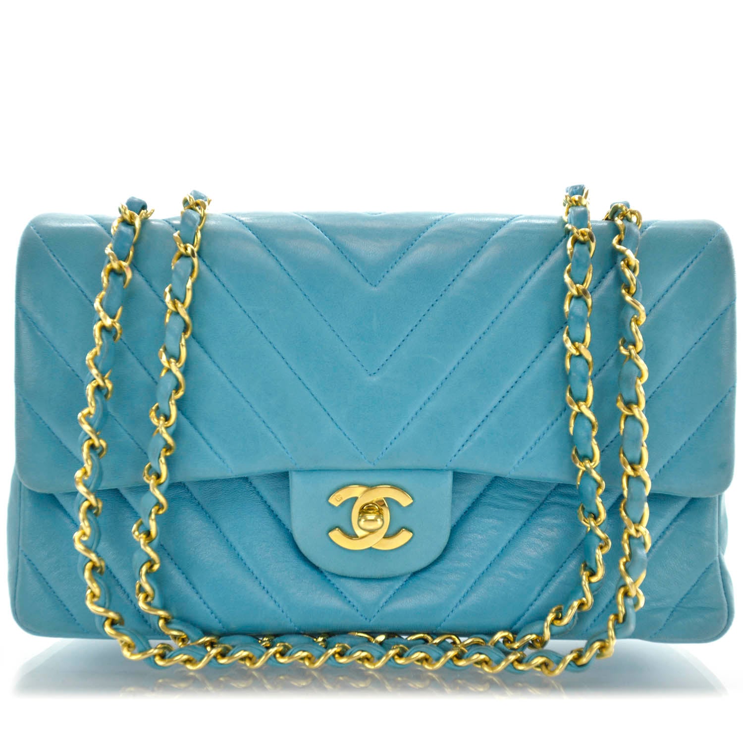Chanel Lambskin Chevron Medium Double Flap 1 of 12