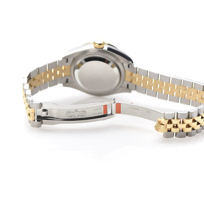 Rolex Stainless Steel 18K Yellow Gold Diamond 28mm Oyster Perpetual Datejust Watch Silver 279383 6 of 7