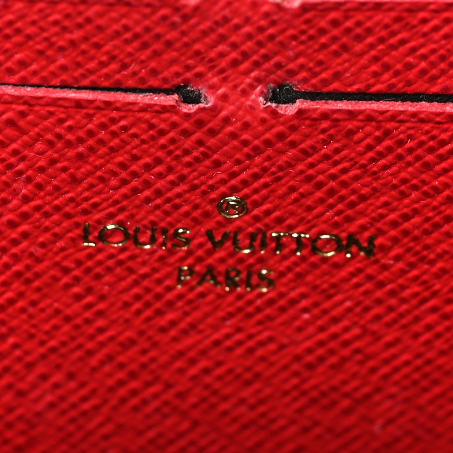 Damier Ebene Clemence Wallet Cherry