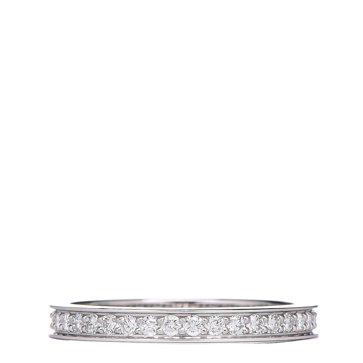 Platinum Diamond 2.4mm Ballerine Wedding Band Ring 50 5.25