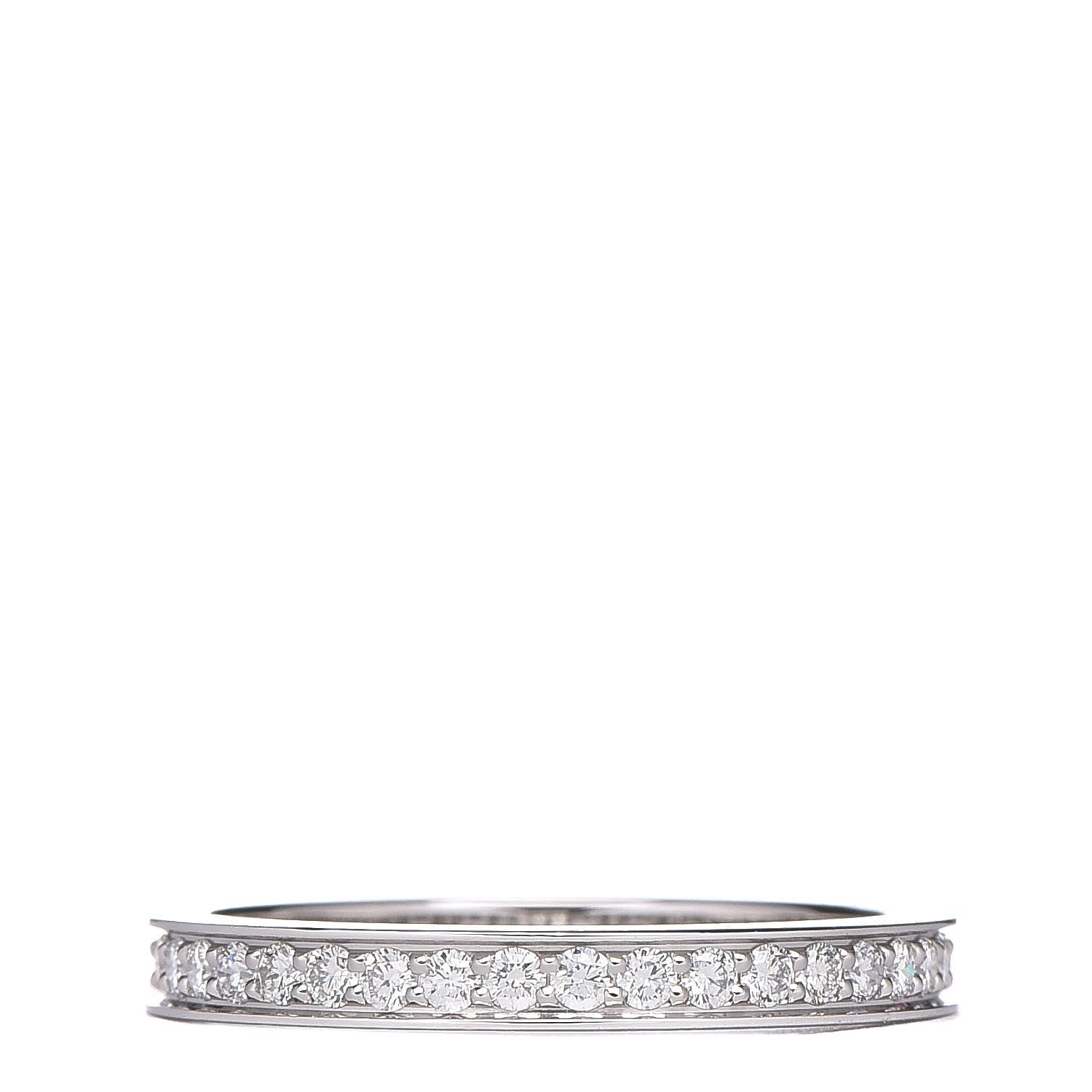 Cartier Platinum Diamond 2.4mm Ballerine Wedding Band Ring 50 5.25 3 of 5