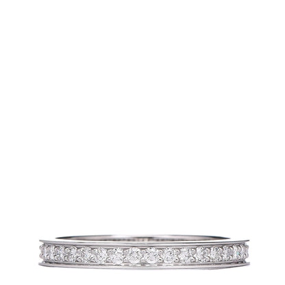 Cartier Platinum Diamond 2.4mm Ballerine Wedding Band Ring 50 5.25 3 of 5