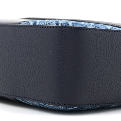 Salvatore Ferragamo Monogram Denim Crossbody Bag Blue 9 of 10