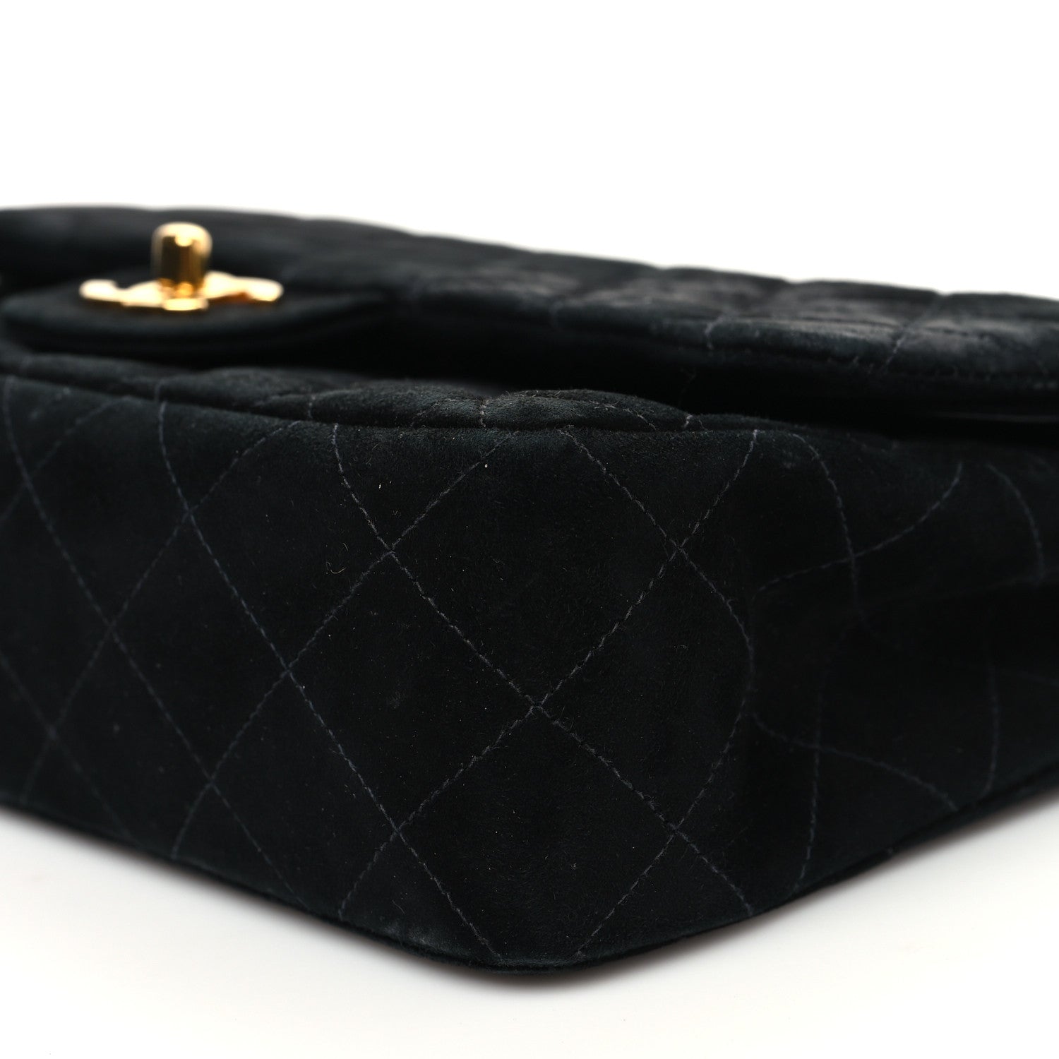 Chanel Velvet Quilted Medium Double Flap Black 11 of 13