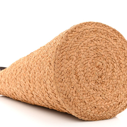 Saint Laurent Raffia Calfskin Small Panier Tote Naturale Nut 10 of 11