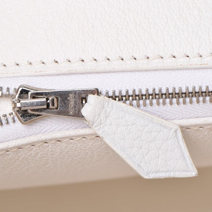 Hermes Taurillon Clemence Birkin 35 White 14 of 44
