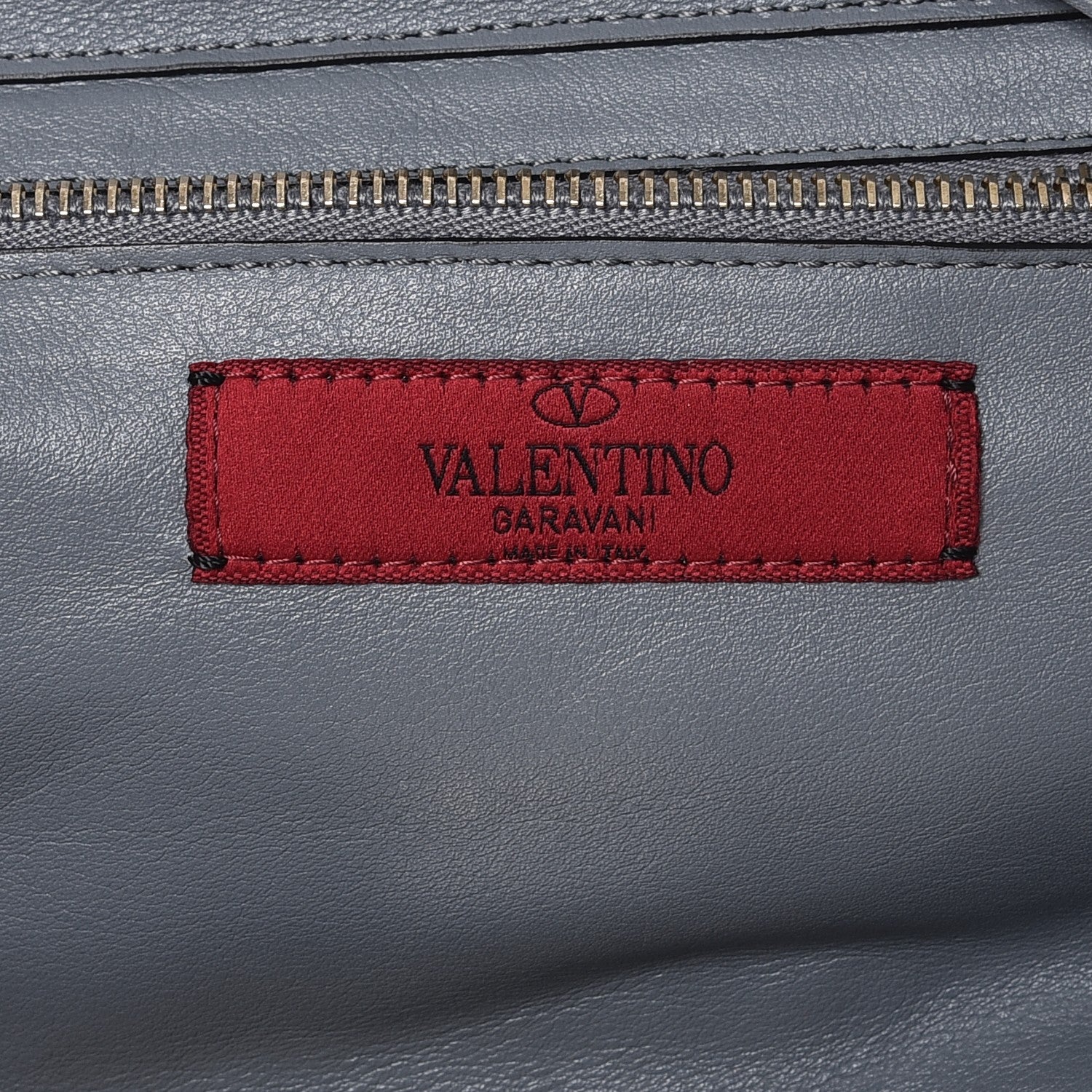 Valentino Garavani Vitello Small Rockstud Tote Grey 7 of 10