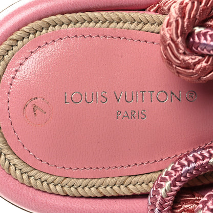 Louis Vuitton Fabric Maia Rope Wedge Sandal 38 Rose Clair 7 of 8