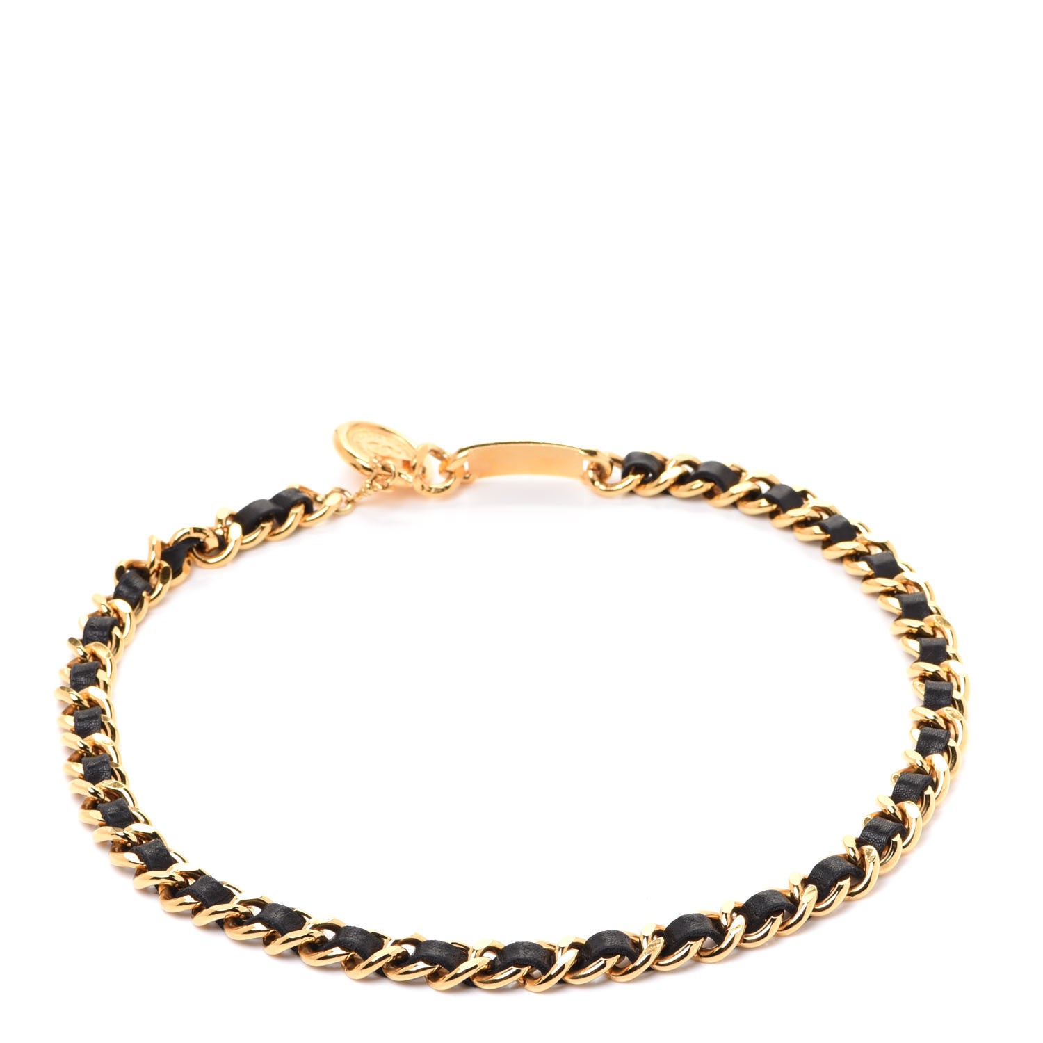 Chanel Lambskin Chain CC Medallion Belt Black Gold 2 of 7