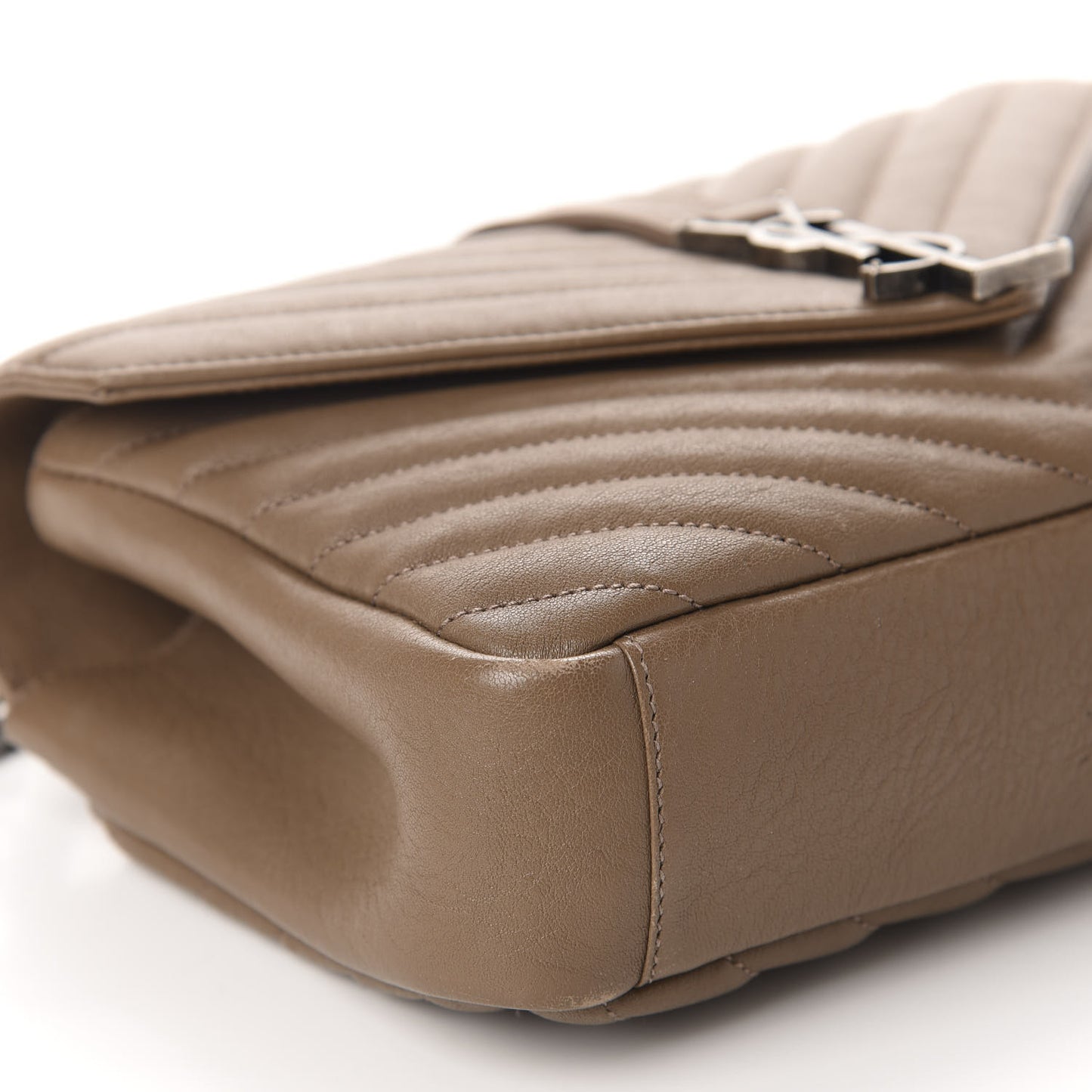 Sheepskin Matelasse Chevron Monogram Medium College Bag Fard