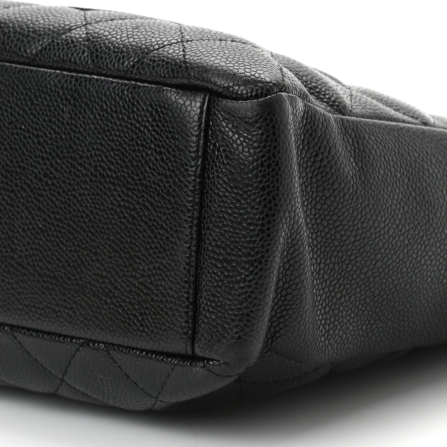 Caviar Quilted Petit Shopping Tote PST Black
