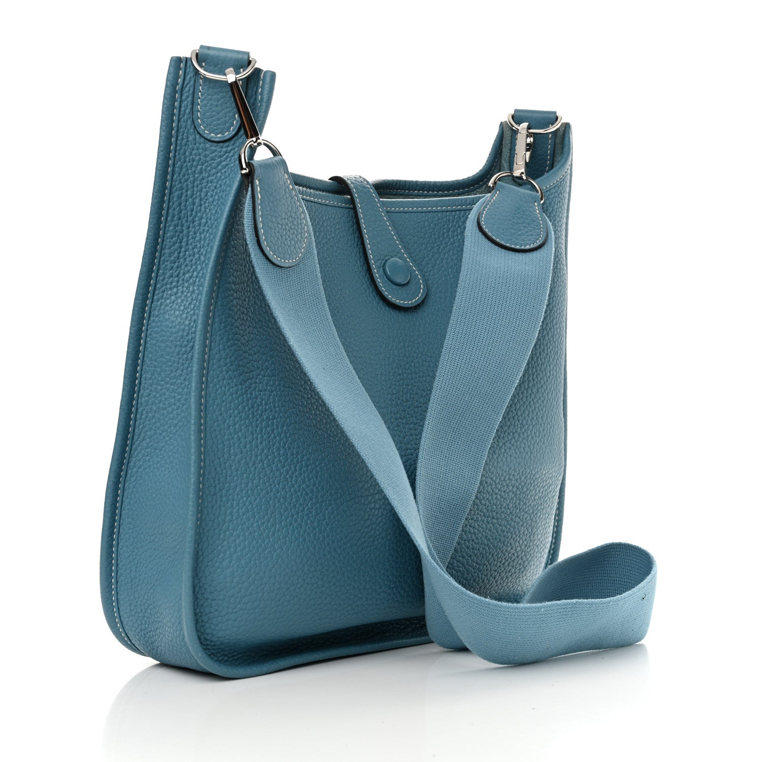 Hermes Taurillon Clemence Evelyne PM Blue Jean 3 of 15
