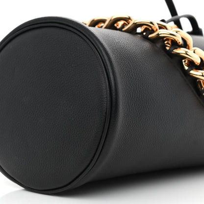 Versace Calfskin Medusa Chain Bucket Bag Black 9 of 10