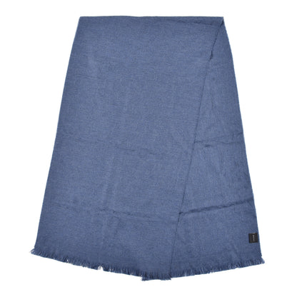 Gucci Wool Silk Monogram Fringe Scarf Light Blue 2 of 4