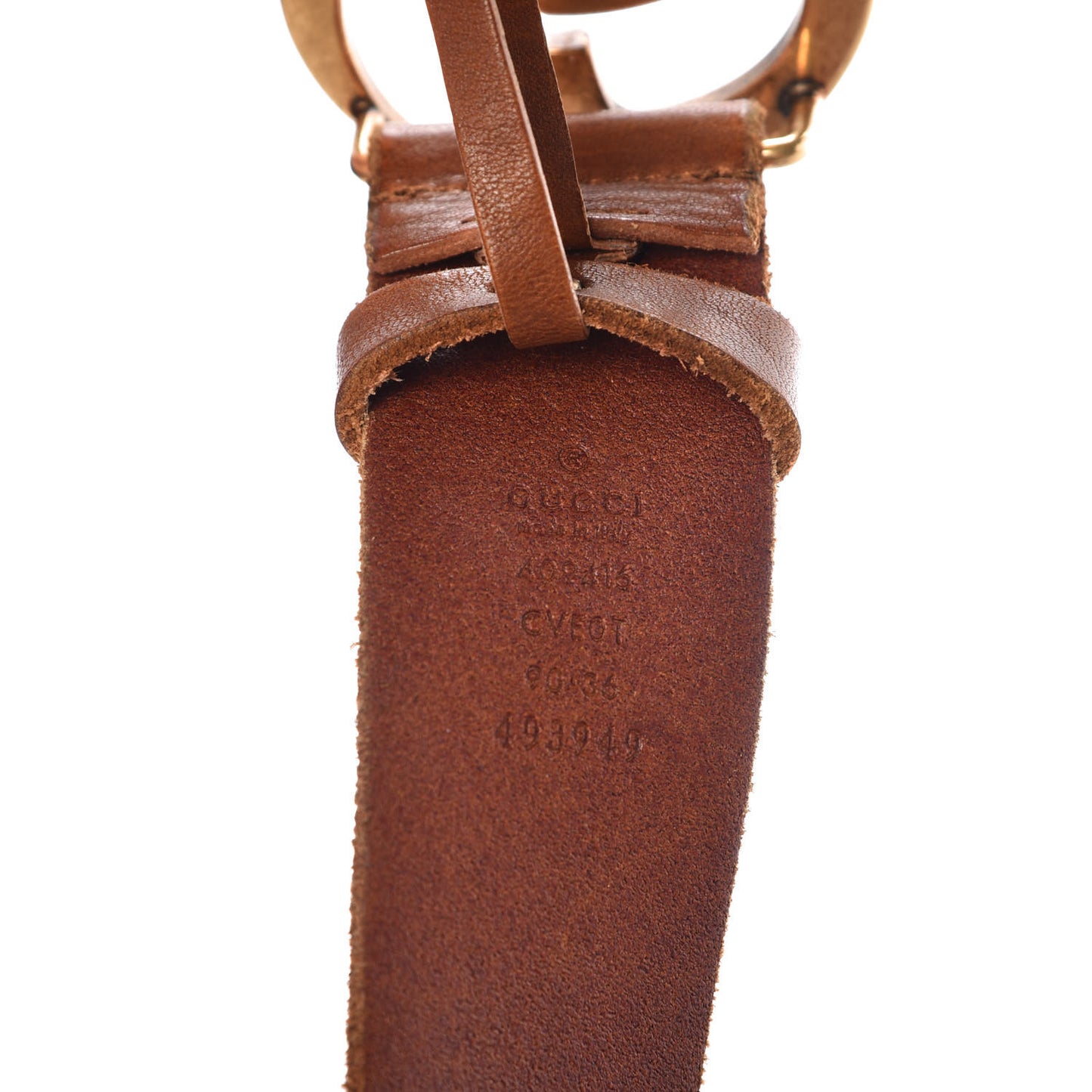 Faded Calfskin Double G 40mm Belt 90 36 Cuir