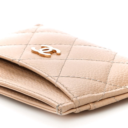 Chanel Caviar Quilted Card Holder Beige 13 of 18