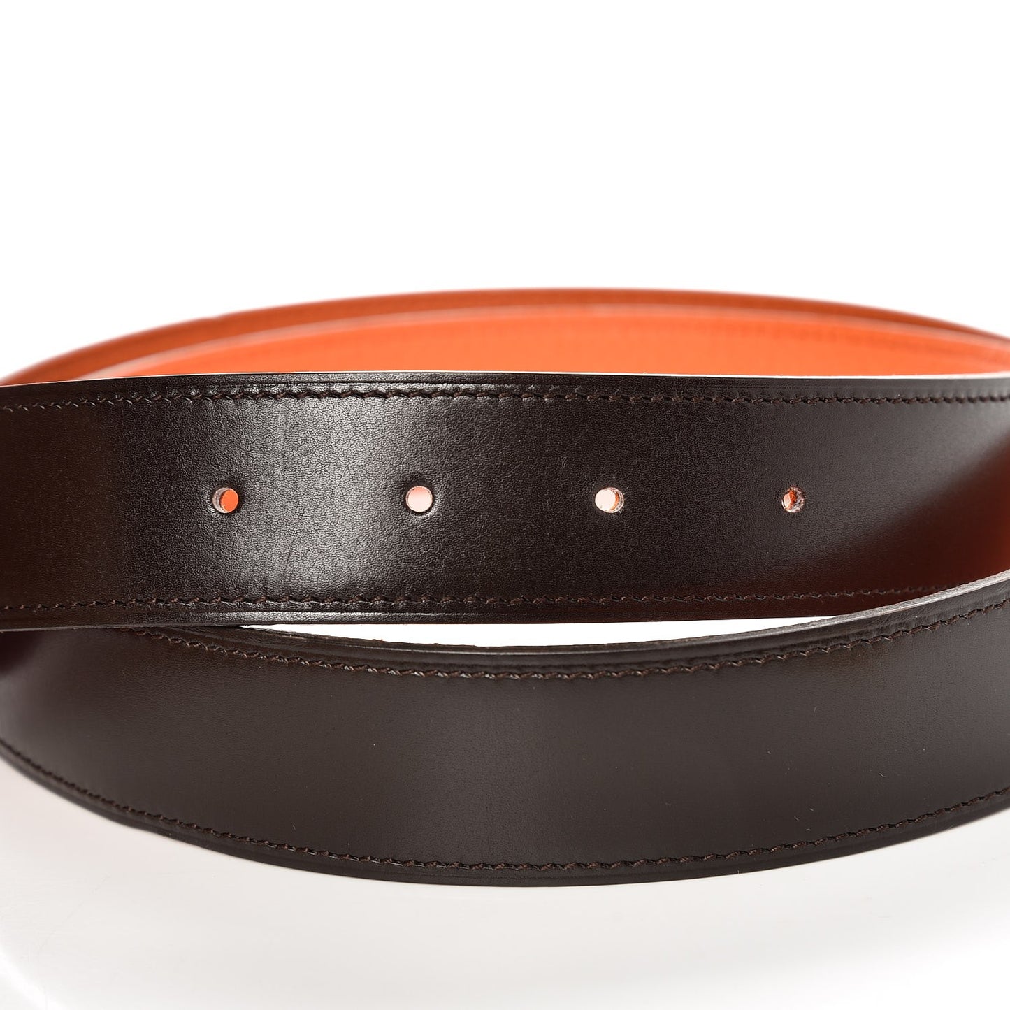 Box Togo Strie 32mm H Belt 95 Chocolate Orange