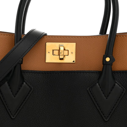 Louis Vuitton Calfskin Monogram On My Side MM Black 6 of 10