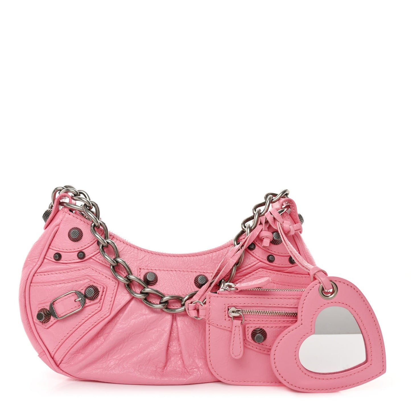 Agneau Arena Le Cagole Chain Shoulder Bag XS Sweet Pink