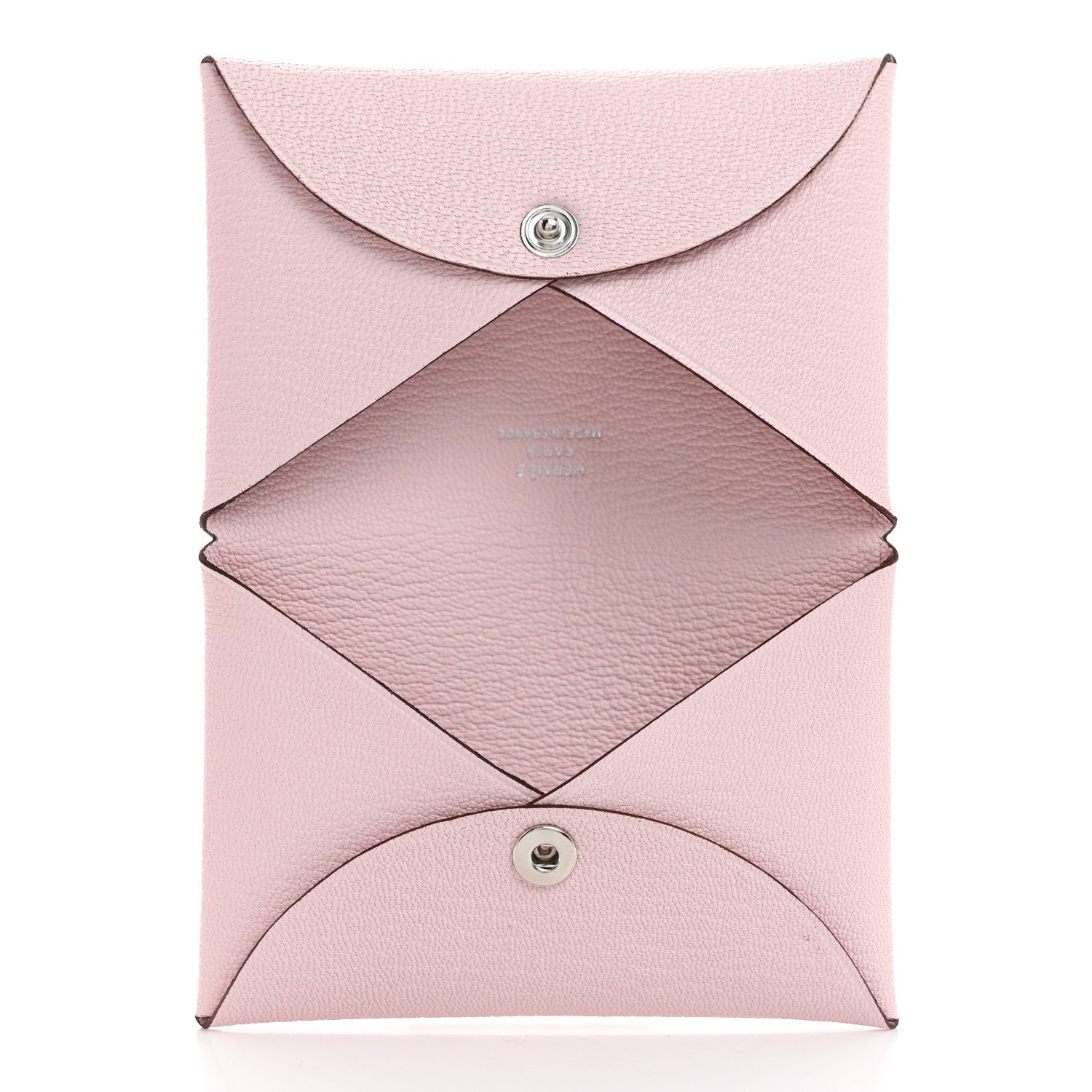 Hermes Chevre Mysore Calvi Card Case Rose Darling 5 of 8