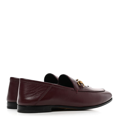 Gucci Lambskin Womens Brixton Horsebit Loafers 37 Vintage Bordeaux 4 of 9