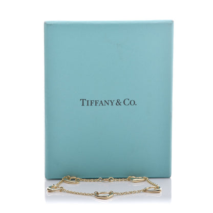 Tiffany 18K Yellow Gold Elsa Peretti 5 Open Heart Bracelet 6 of 6