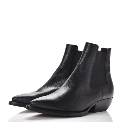 Saint Laurent Calfskin Theo Chelsea Ankle Boots 36.5 Black 2 of 9