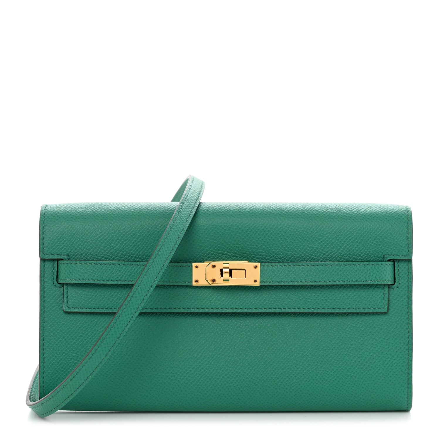 Hermes Epsom Kelly Wallet To Go Vert Jade 1 of 8