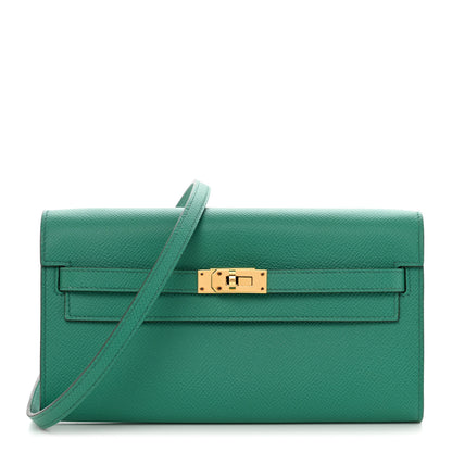 Hermes Epsom Kelly Wallet To Go Vert Jade 1 of 8