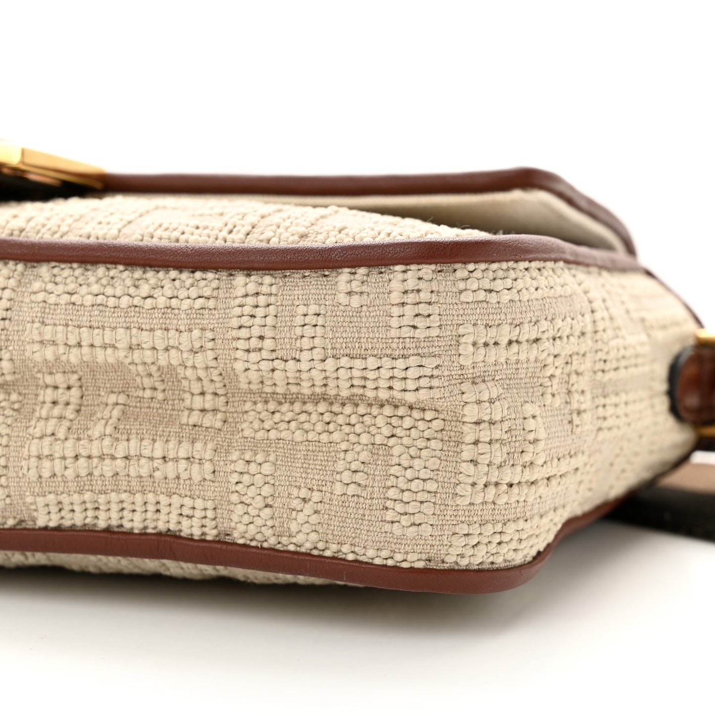 Sardinian Jacquard Vitello King FF 1974 Embroidered Baguette Corda Praline