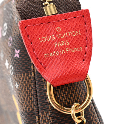 Louis Vuitton Damier Ebene 2019 Christmas Animation Mini Pochette Accessories Red 6 of 8