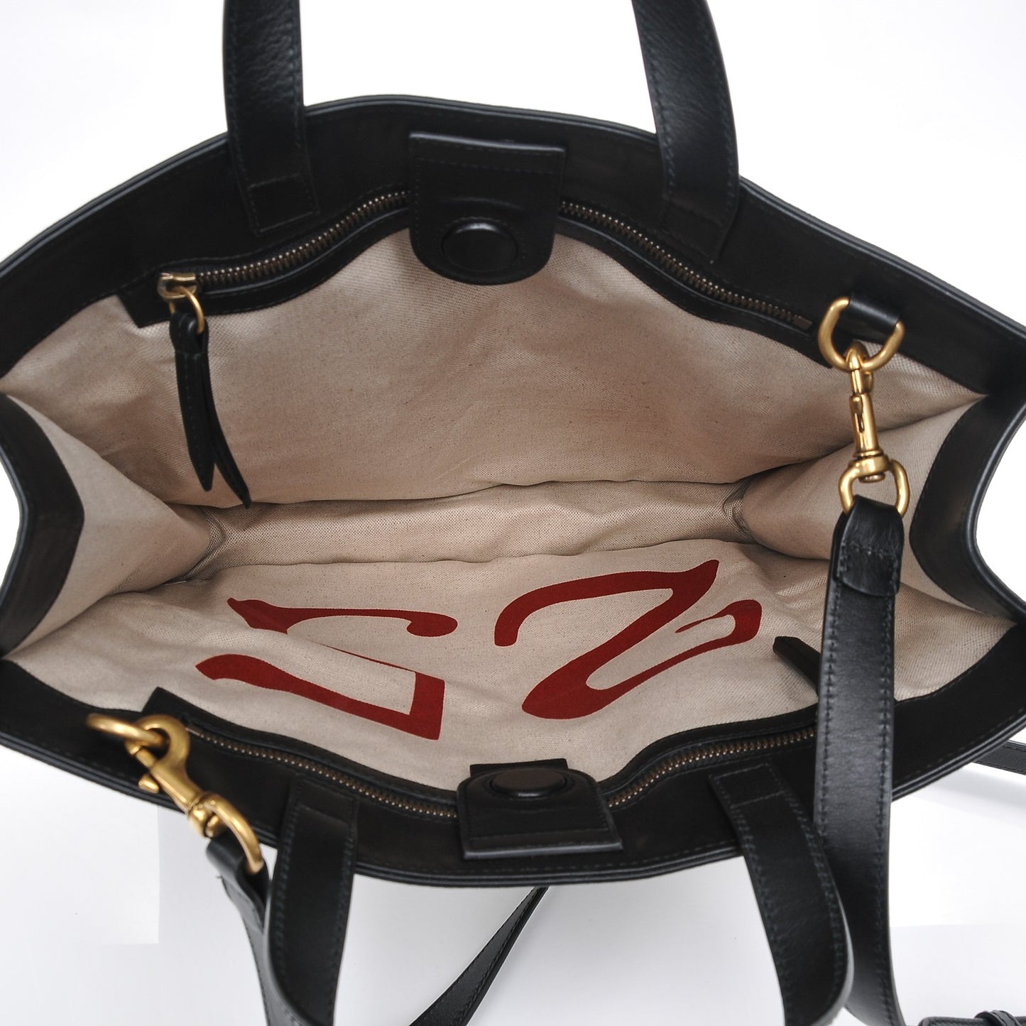 Soft GG Supreme Monogram Kingsnake Vertical Tote Black
