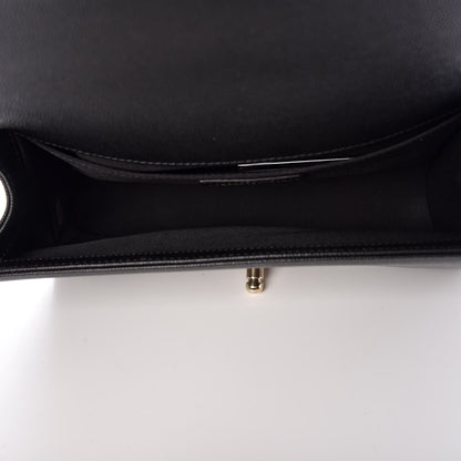 Chanel Caviar Chevron Quilted Medium Boy Flap Black 5 of 8