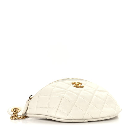 Chanel Caviar Quilted Sweetheart Belt Bag White 4 of 10