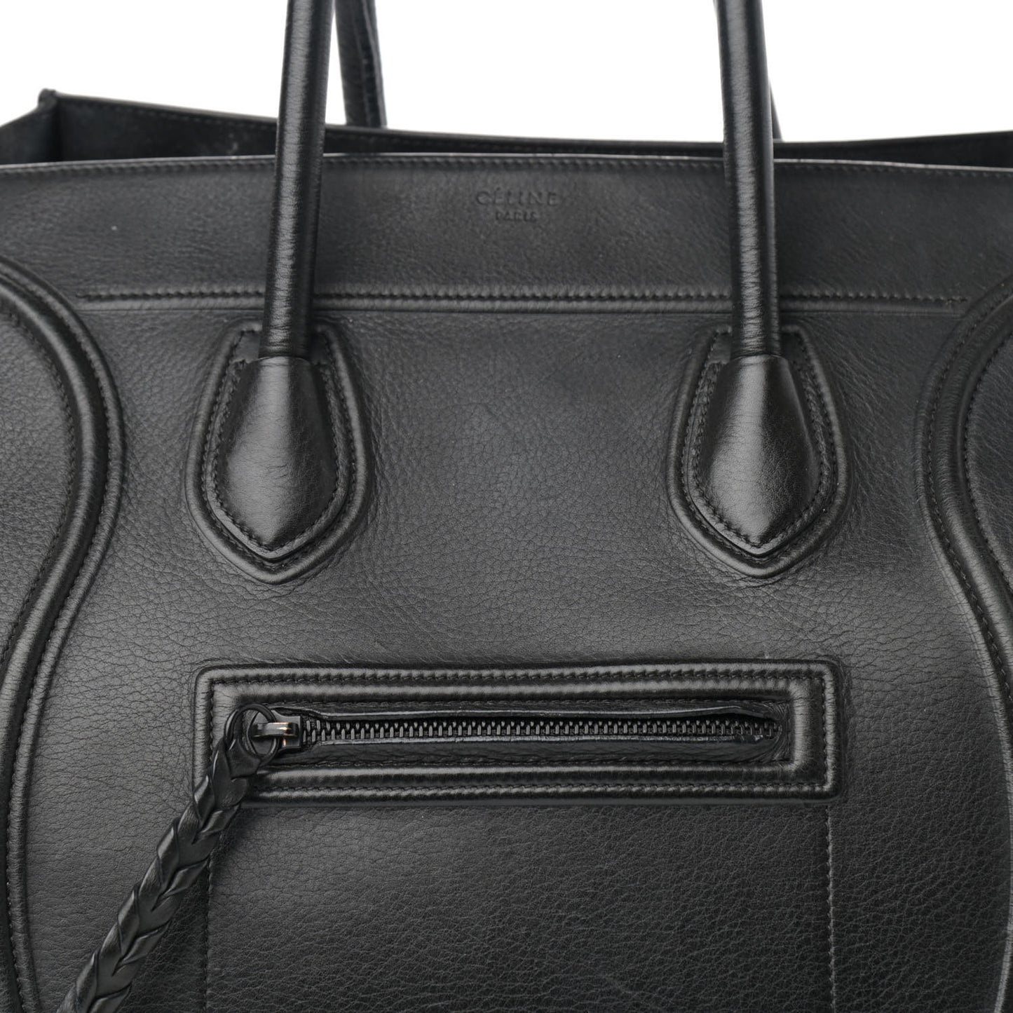 Supple Calfskin Medium Phantom Luggage Black