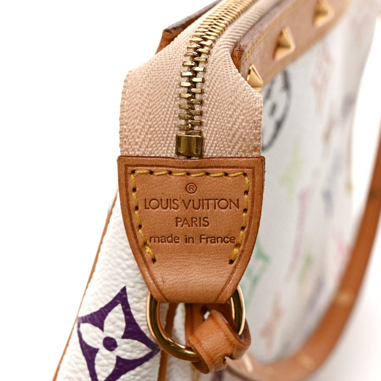 Monogram Multicolor Pochette Accessories White