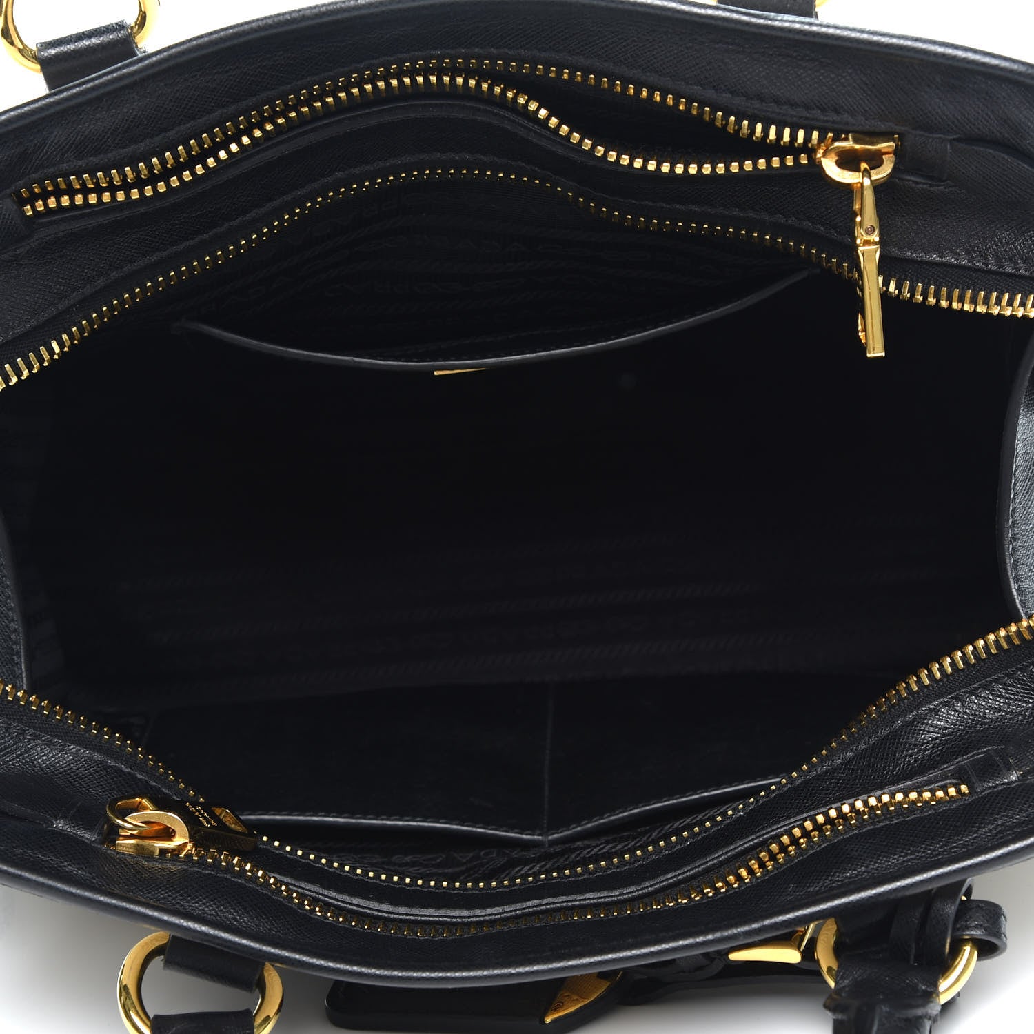 Prada Saffiano Soft Bi-Color Tote Black White 5 of 11