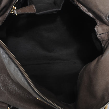 Miu Miu Leather Vitello Lux Bow Bag Fumo 6 of 7
