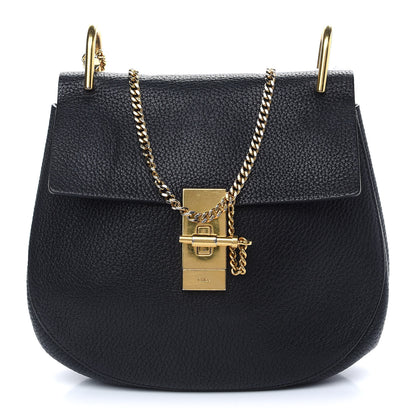 Chloe Grained Lambskin Drew Shoulder Bag Black 1 of 8