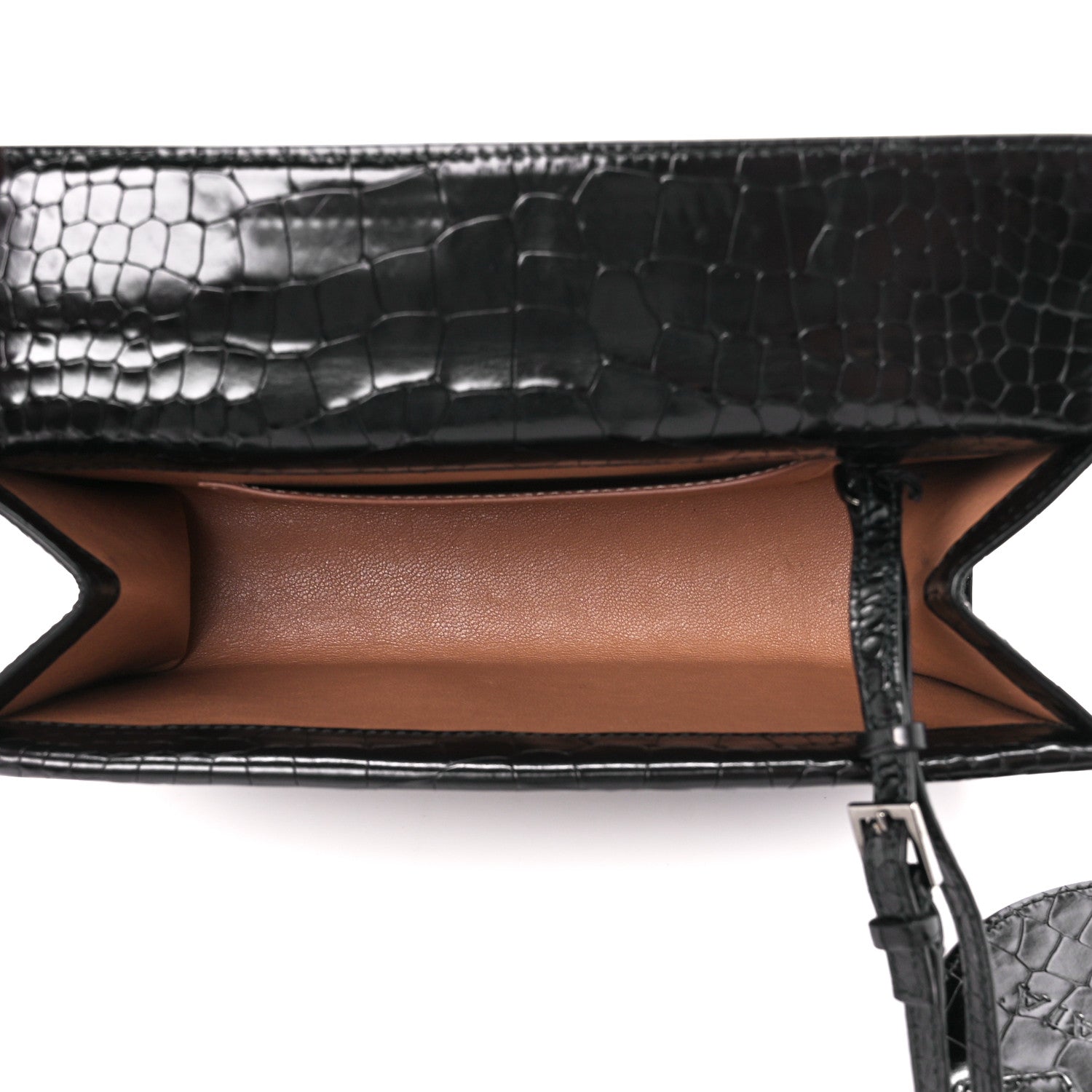 Alaia Crocodile Embossed Pochette Black 5 of 11