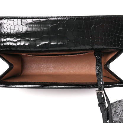 Alaia Crocodile Embossed Pochette Black 5 of 11