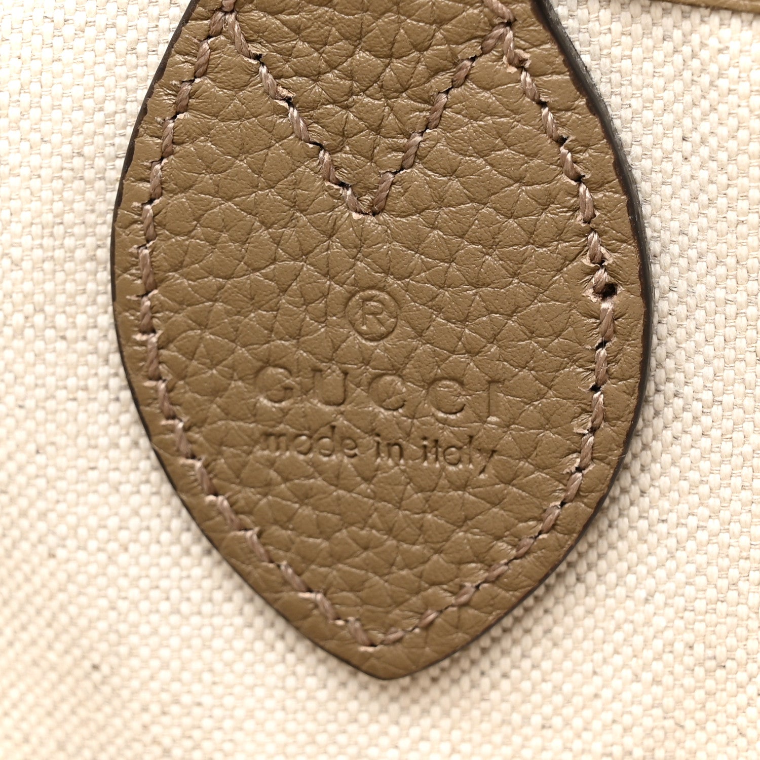 Gucci Monogram Jumbo GG Calfskin Web Large Shopping Tote Taupe 8 of 15