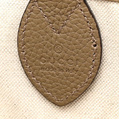 Gucci Monogram Jumbo GG Calfskin Web Large Shopping Tote Taupe 8 of 15