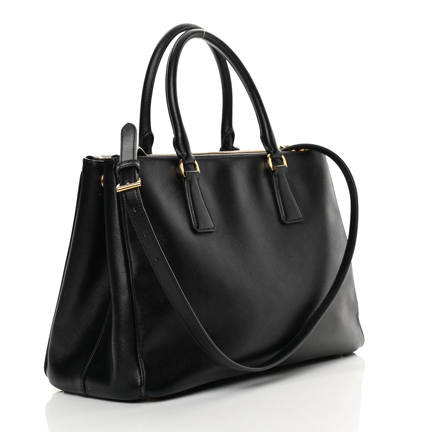 Prada Saffiano Medium Galleria Double Zip Tote Black 3 of 18