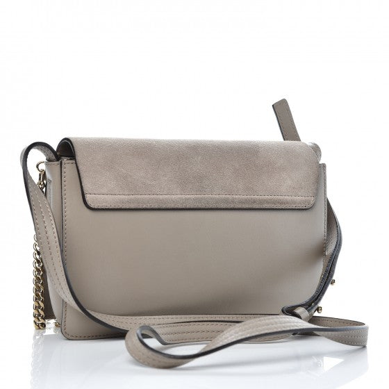 Chloe Suede Calfskin Small Faye Shoulder Bag Motty Grey 3 of 13