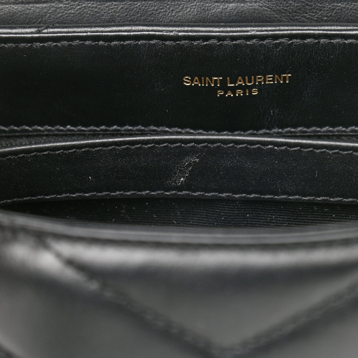 Calfskin Y Quilted Monogram Toy Loulou Crossbody Bag Black