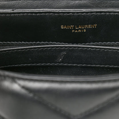 Saint Laurent Calfskin Y Quilted Monogram Toy Loulou Crossbody Bag Black 10 of 15